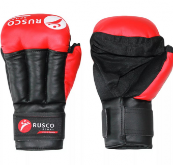 Перчатки для рукопашного боя, к/з, красные Rusco