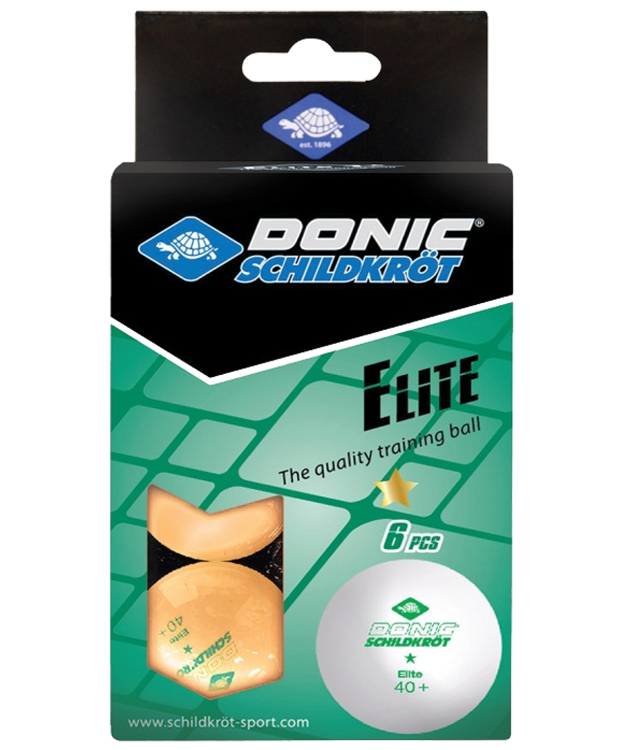 Мяч для настольного тенниса 1* Elite, 6 шт., оранжевый, Donic