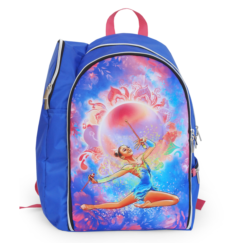 Рюкзак для гимнастики (голубой/розовый), 40 см