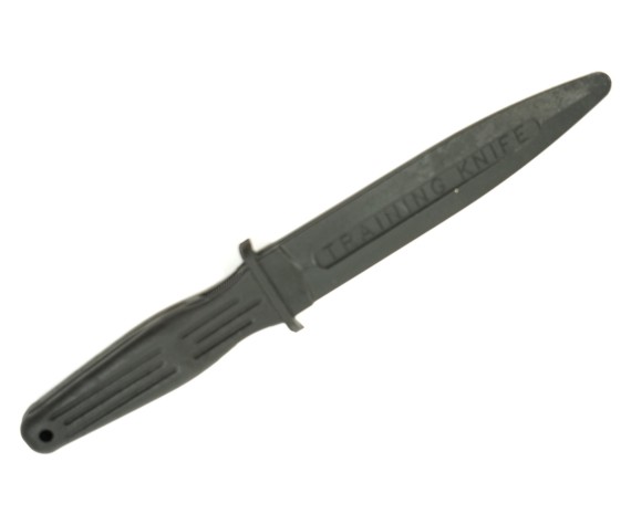 Нож резиновый тренировочный, обоюдоострый (Твердый)