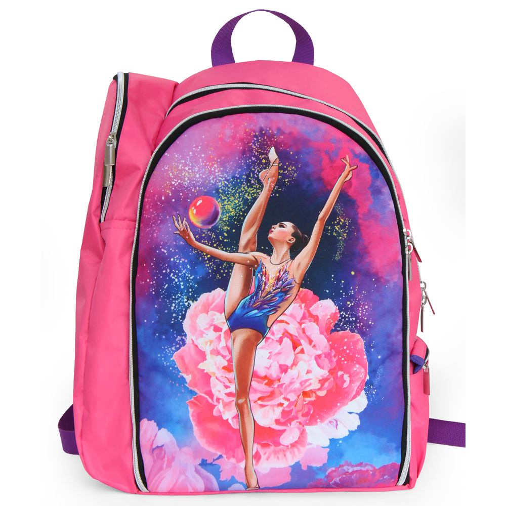 Рюкзак для гимнастики (розовый/фиолетовый), 40 см