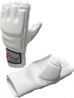 Перчатки для Карате Кекусинкай, белые, манжета на резинке